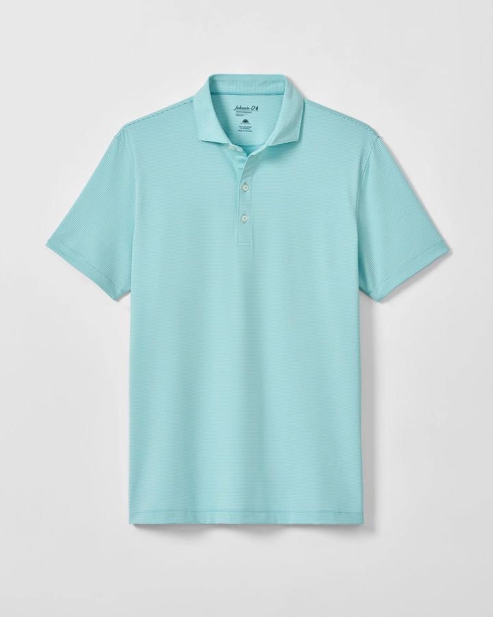 Johnnie-O Lyndonn Performance Jersey Polo- Tropical Celeste