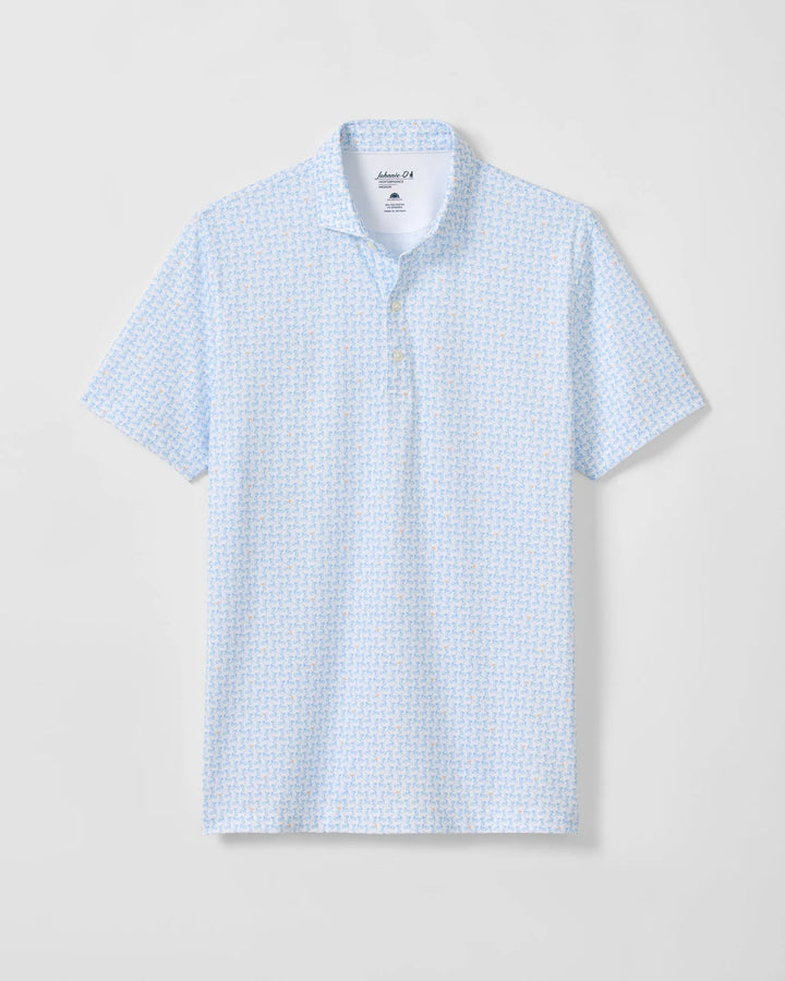 Johnnie-O Minty Performance Jersey Polo- Malibu