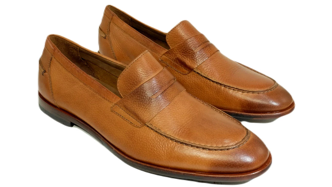 Alan Payne Naples Leather Loafer- Mahogany