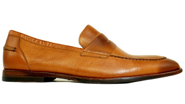 Alan Payne Naples Leather Loafer- Mahogany