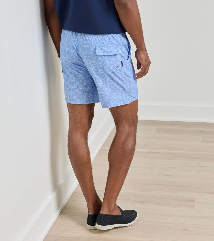 Peter Millar Nautical Ropes Swim Trunk- Bluebird