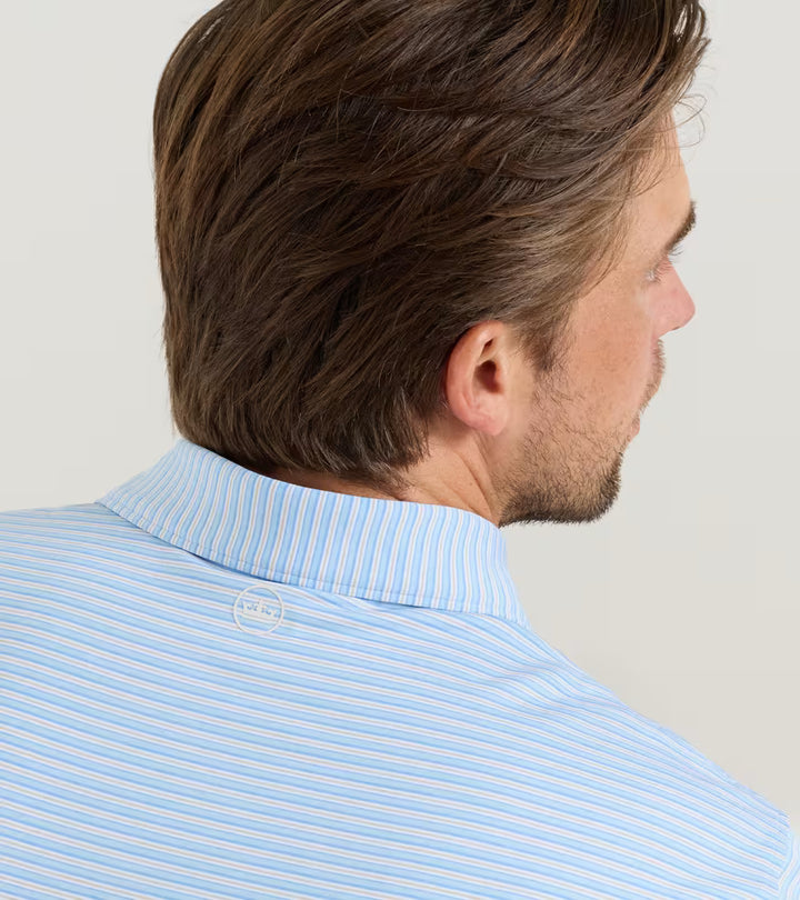 Peter Millar Owens Performance Jersey Polo- Cottage Blue