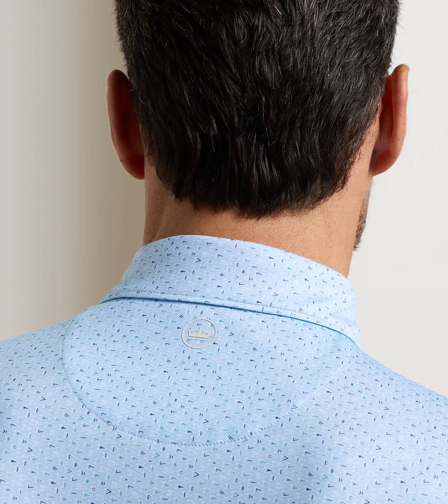 Peter Millar Pennants Performance Jersey Polo- Stream Blue