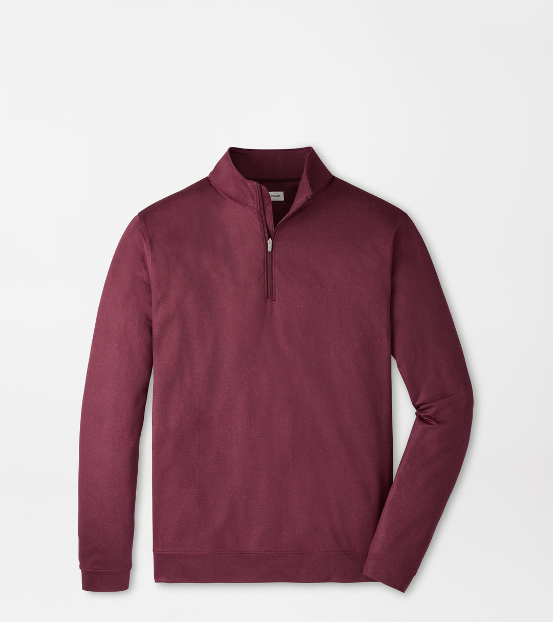 Peter Millar Perth Herringbone Performance Quarter Zip- Bordeaux
