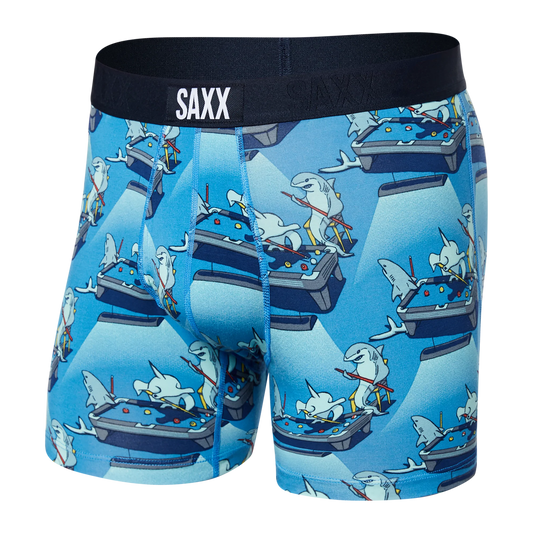 SAXX Ultra Soft Boxer Brief - Pool Shark Pool - Blue
