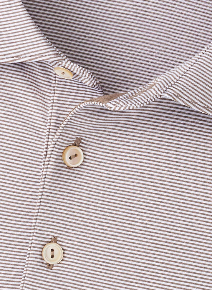 Peter Millar Jubilee Performance Jersey Polo- Poplar Brown