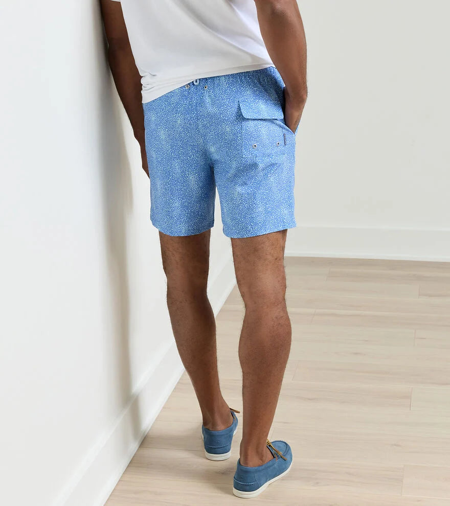 Peter Millar Sea Glass Seahorses Swim Trunk- Dusk Blue