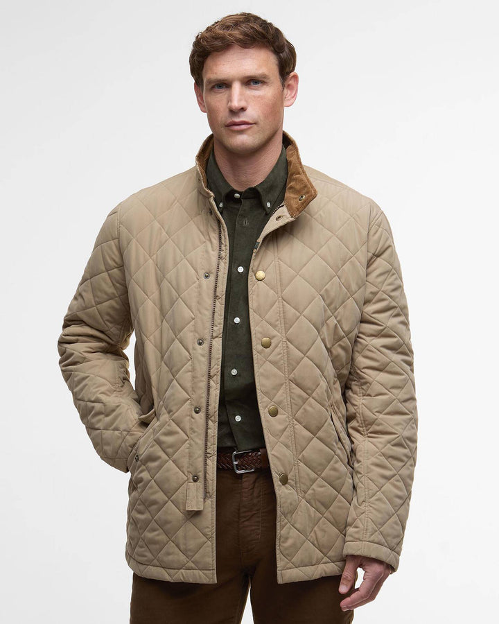 Barbour Shoveler Quilted Jacket- Military Brown