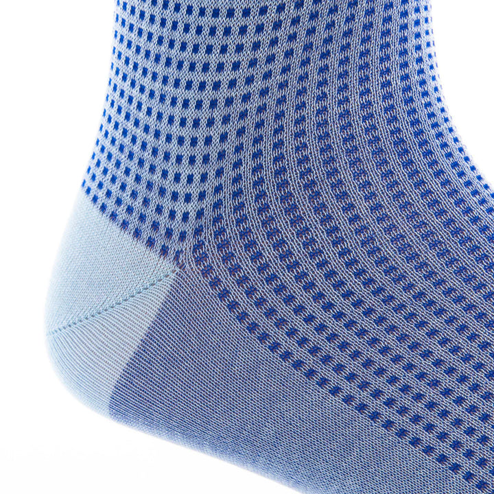 The Shirt Shop Socks- Grenadine Check (Sky Blue)
