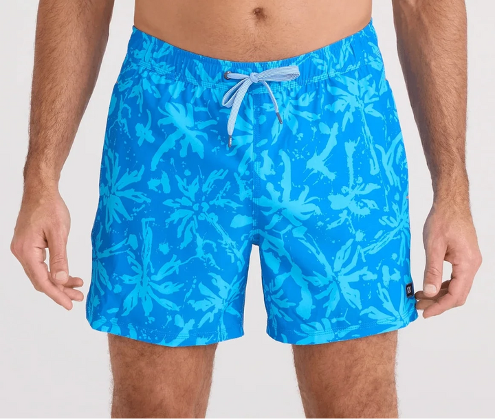 Saxx Oh Buoy 2N1 Volley 5" Swim Shorts- Splash Palms
