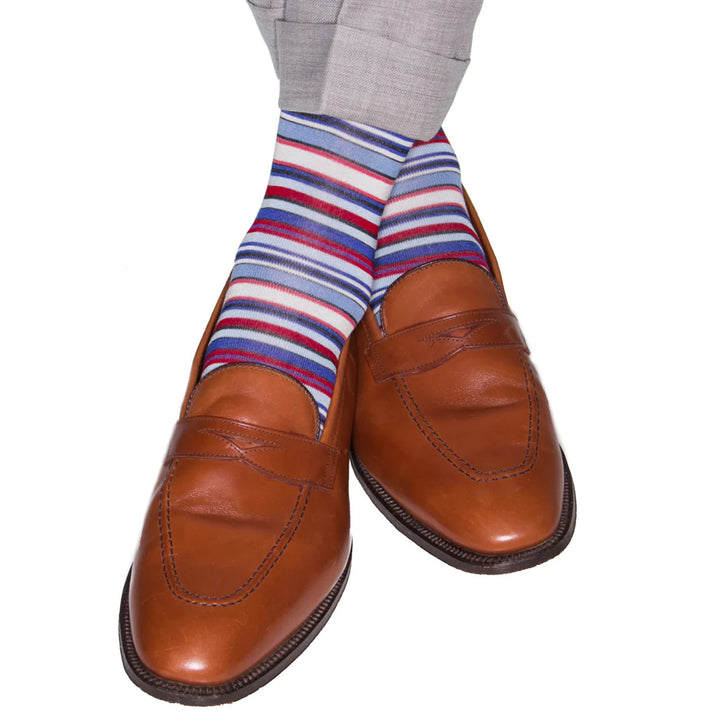 The Shirt Shop Socks - Stripes (Red, White, & Blue)