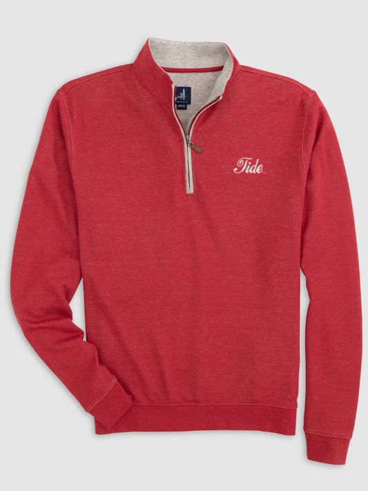 Johnnie O Crimson Sully Quarter Zip (Tide Script)