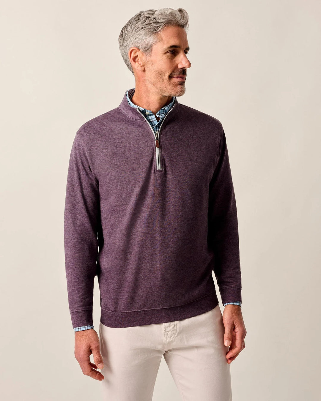 Johnnie-O Sully 1/4 Zip Pullover- Royal Plum