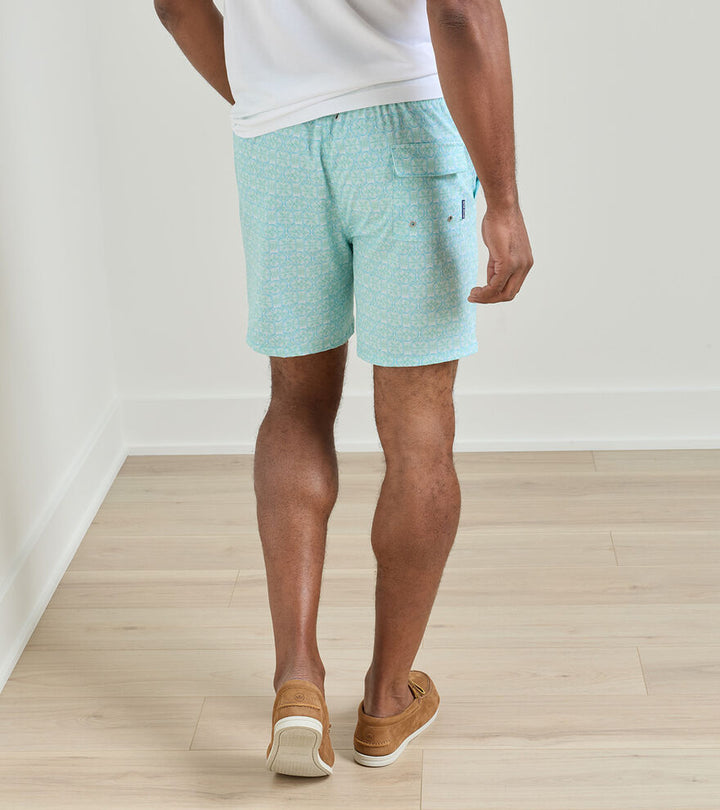 Peter Millar Tide Lines Swim Trunk- Rainforest