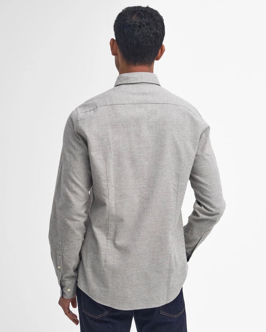 Barbour Turner Tailored Houndstooth Shirt- Olive