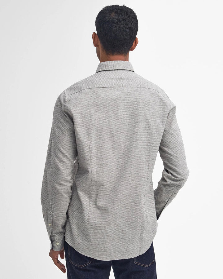 Barbour Turner Tailored Houndstooth Shirt- Olive