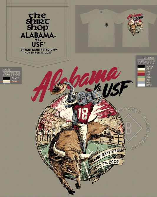 The Shirt Shop Alabama vs USF Gameday T-Shirt