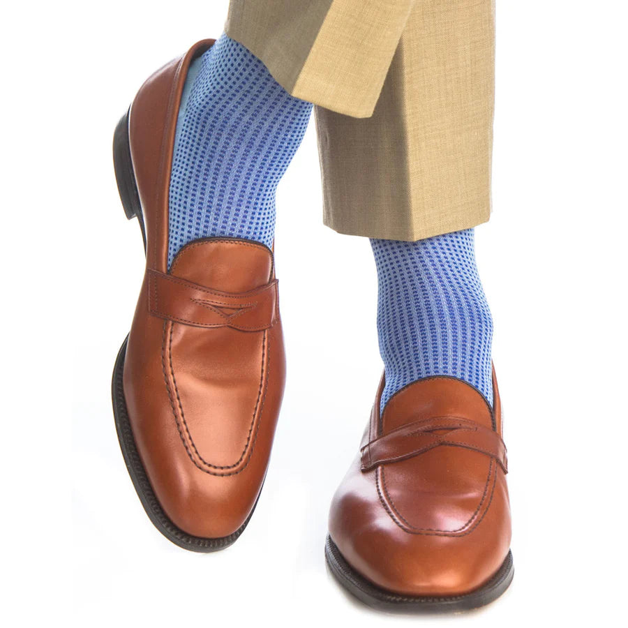 The Shirt Shop - Grenadine Micro Check Dress Socks (4 Colors)