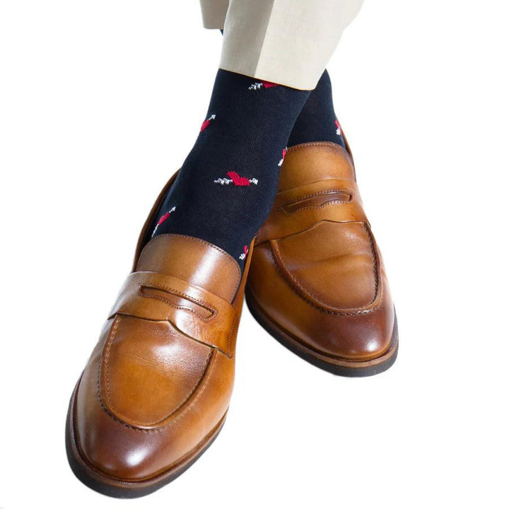 The Shirt Shop Socks - Hearts (Navy)