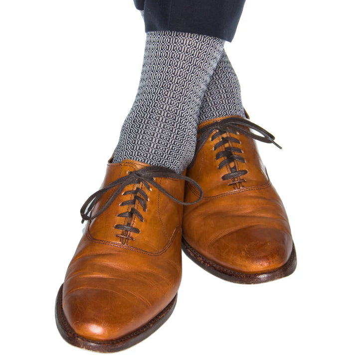 The Shirt Shop Socks - Navy & Ash Chain