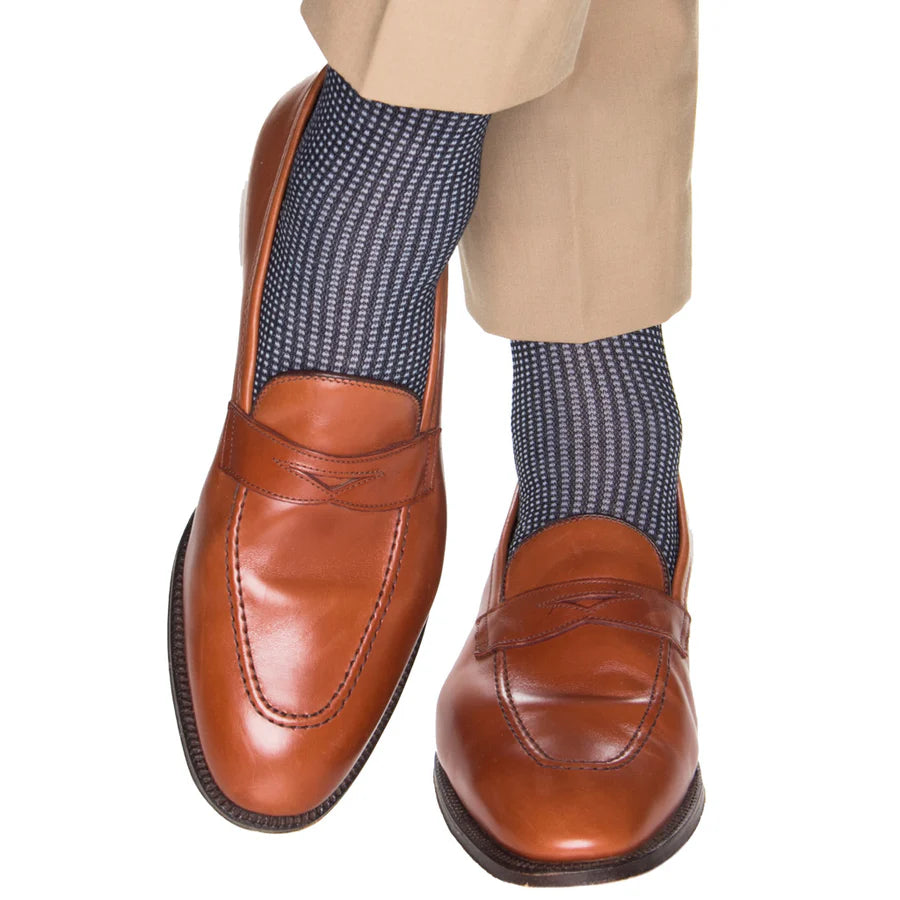 The Shirt Shop - Grenadine Micro Check Dress Socks (4 Colors)