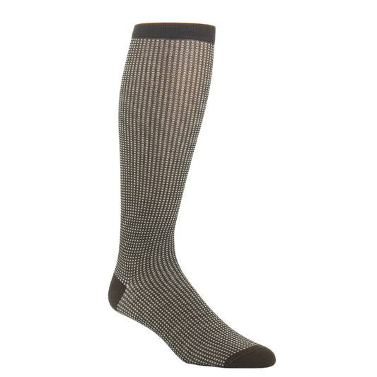 The Shirt Shop Dress Socks - Coffee with Taupe Grenadine OTC