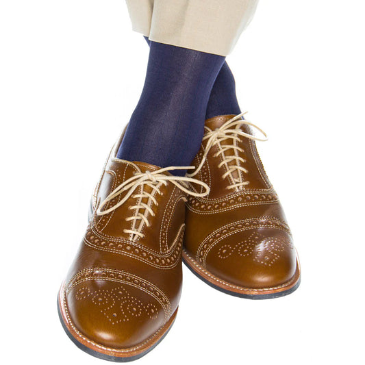The Shirt Shop - Ribbed Solid Dress Socks Mid-Calf (3 Colors)