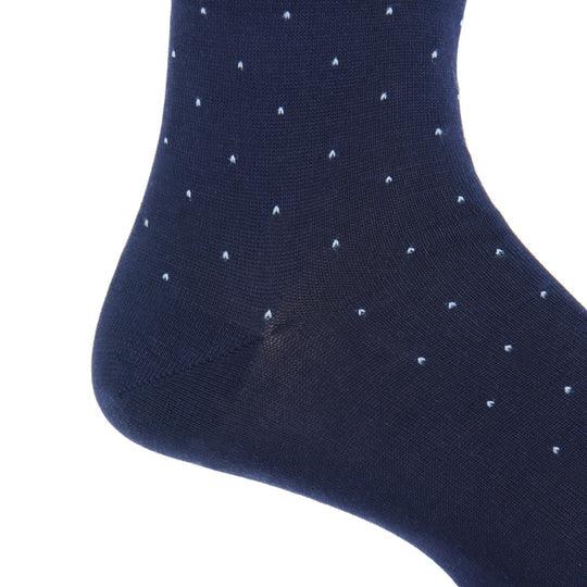 The Shirt Shop Socks - Pin Dots (Navy)