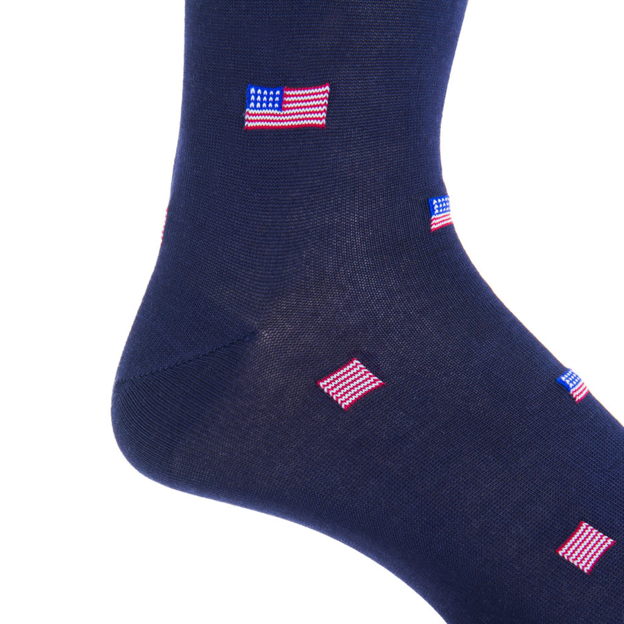 The Shirt Shop Socks - American Flags (Navy)