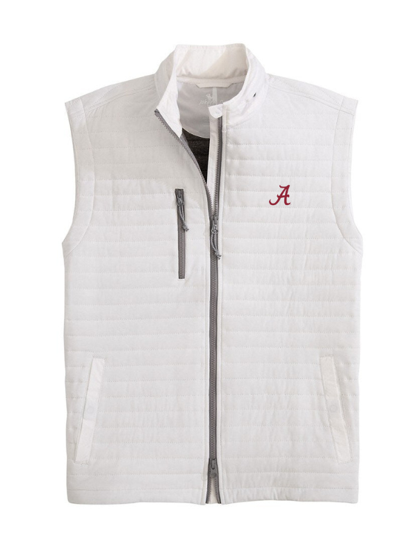 Johnnie-O White Crosswind Vest (Script A)