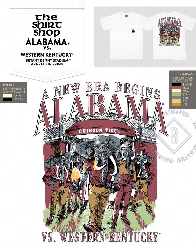 The Shirt Shop Alabama vs WKU Gameday T-Shirt