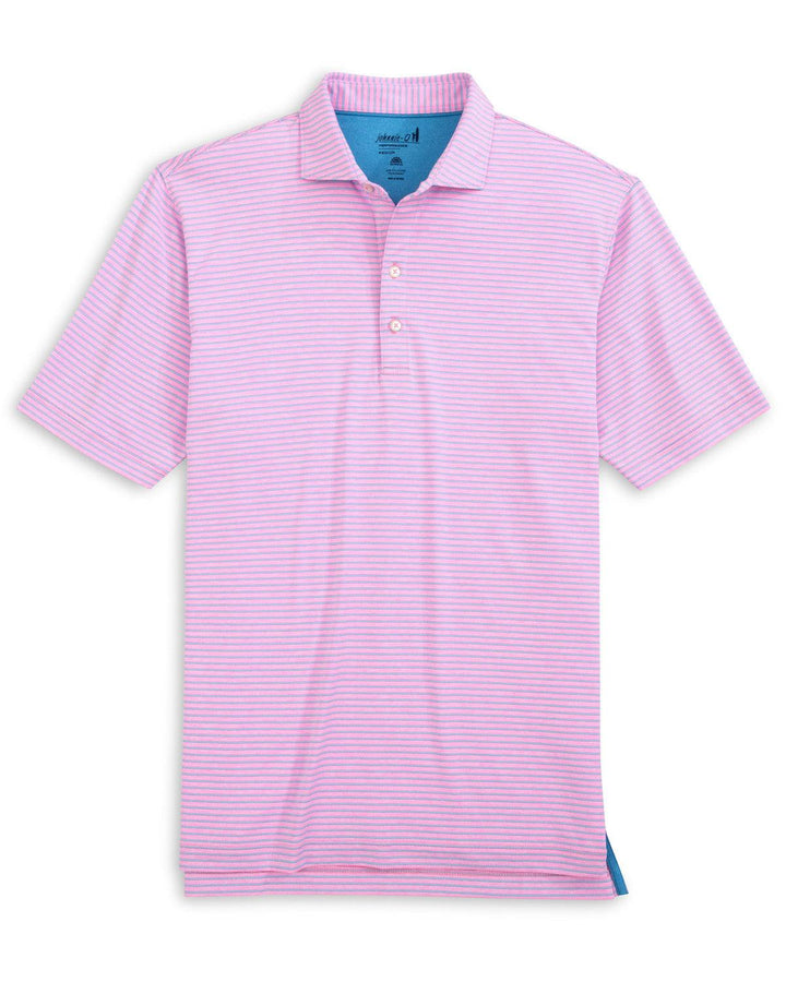 Johnnie-O Michael Striped Performance Polo