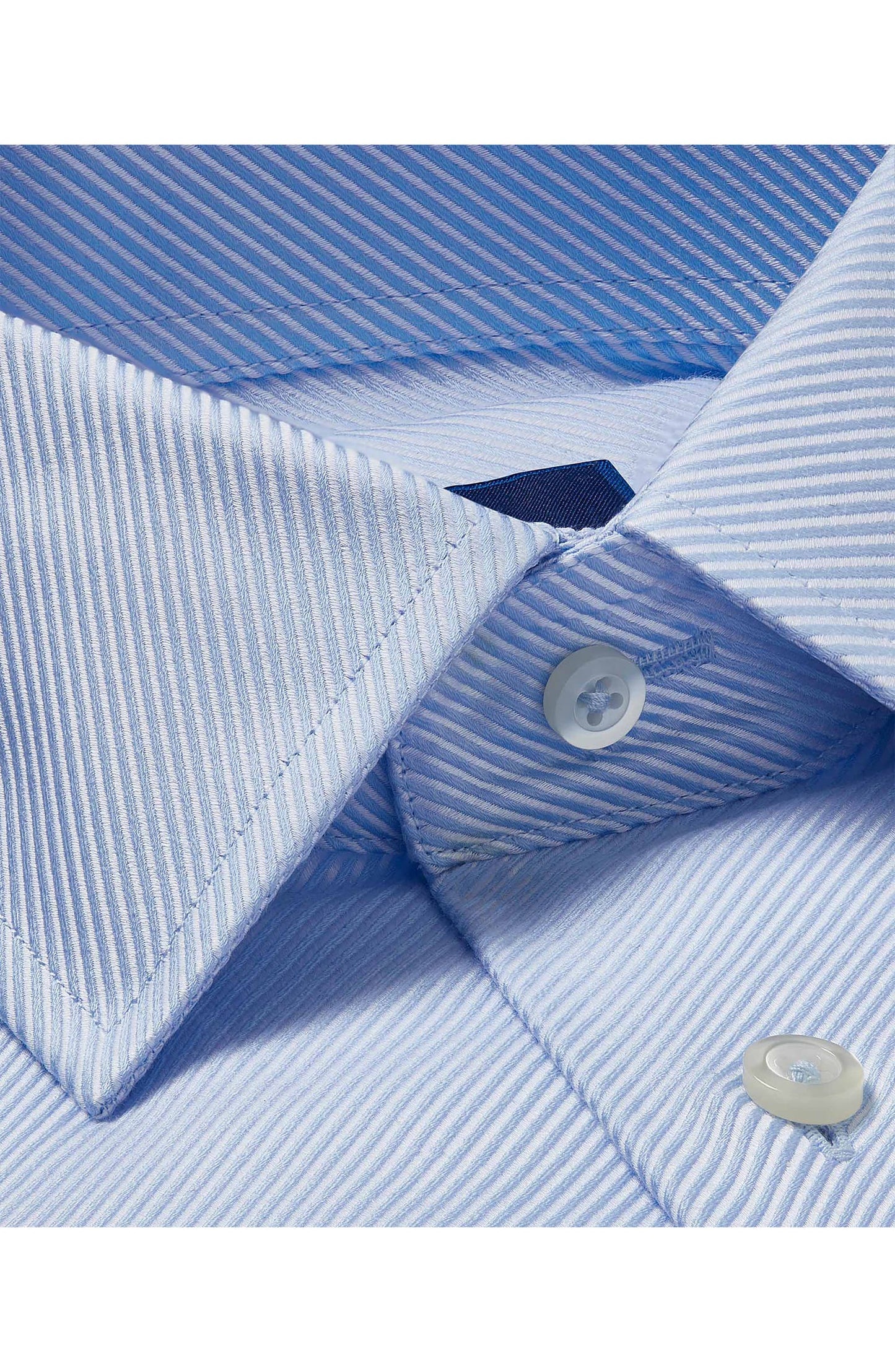 David Donahue Dress Shirt - Sky Royal Twill (Trim)