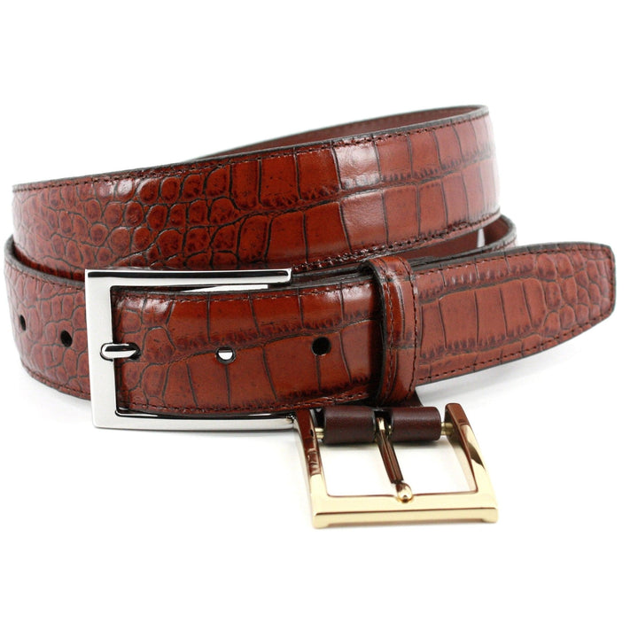 Torino Alligator Grain Embossed Calfskin Belt (2 Colors)