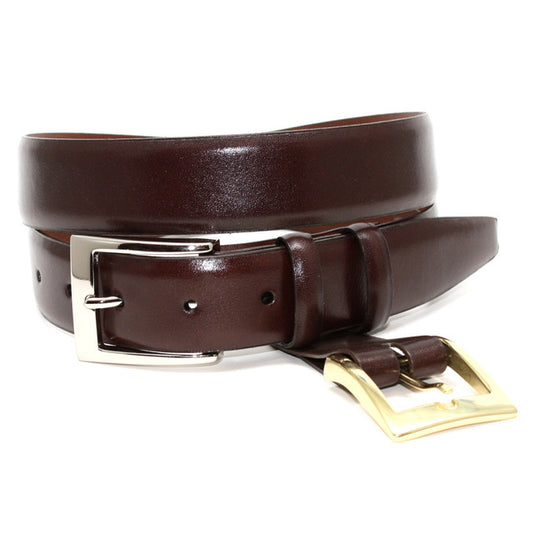 Italian Woven Cotton Belt in Tan, Brown & Cream by Torino Leather