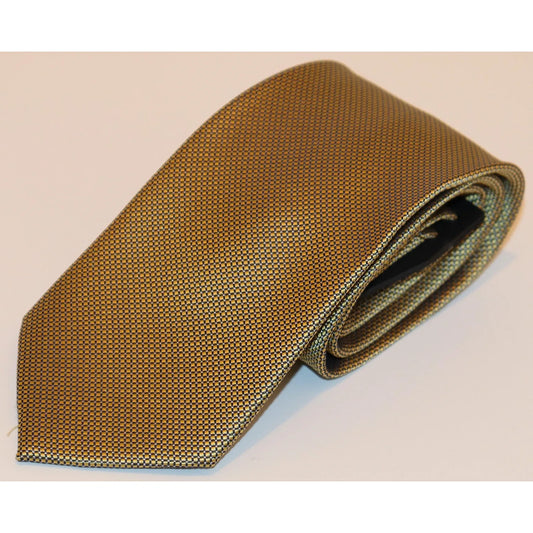 The Shirt Shop Tie - Gold with Black Basketweave