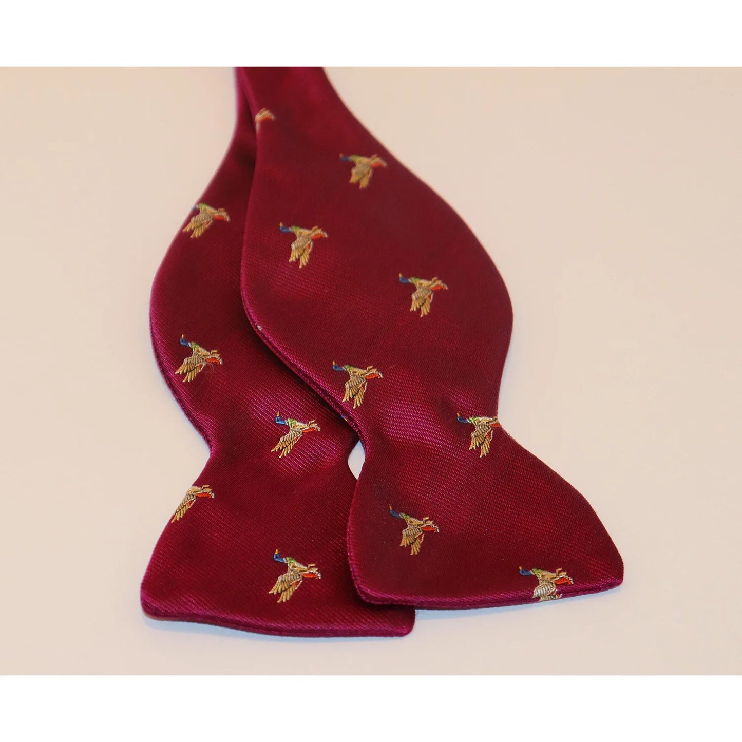 R. Hanauer Bow Tie - Pink with Mallard Ducks