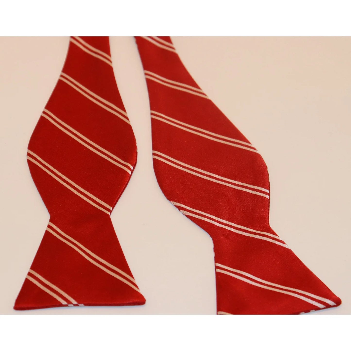 The Shirt Shop Bow Tie - Red with Twin Stripes