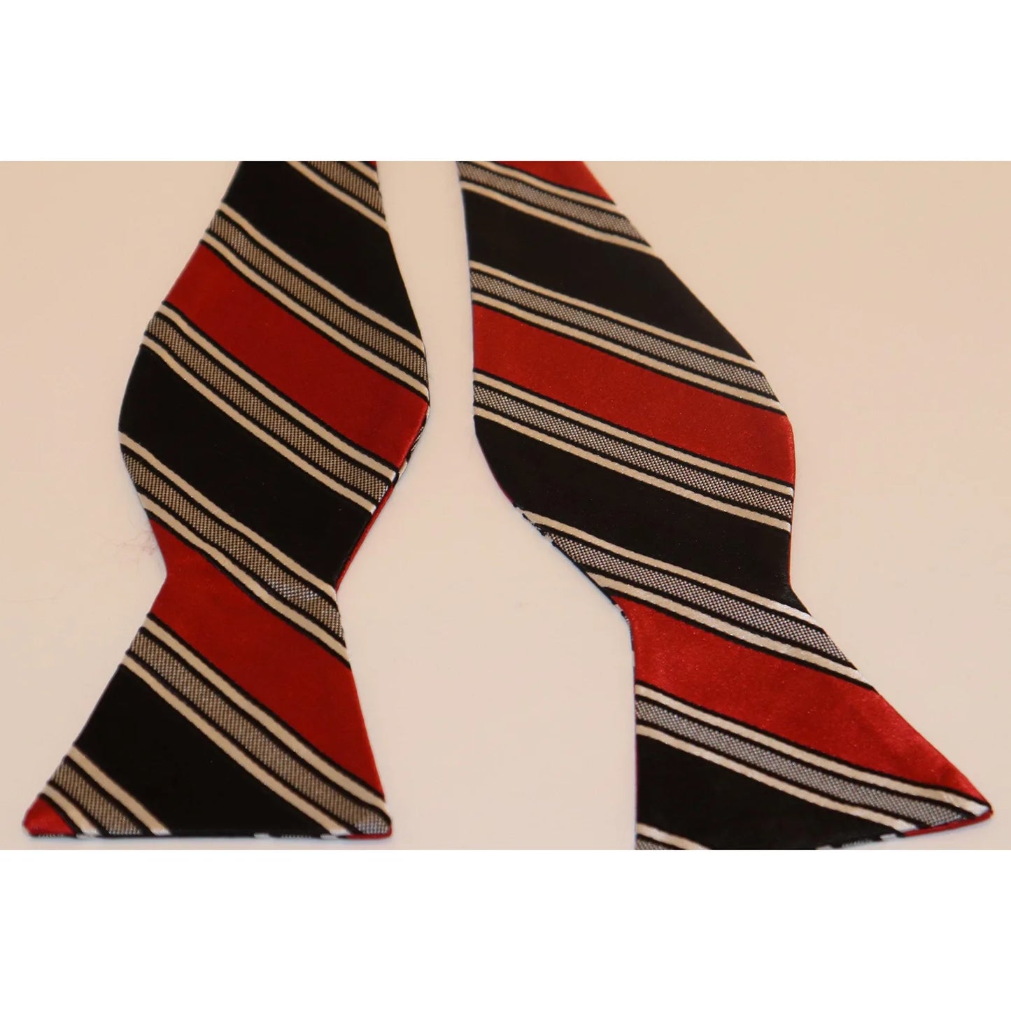 Scotty Z Bow Tie - Black/Red/Silver/White Stripe