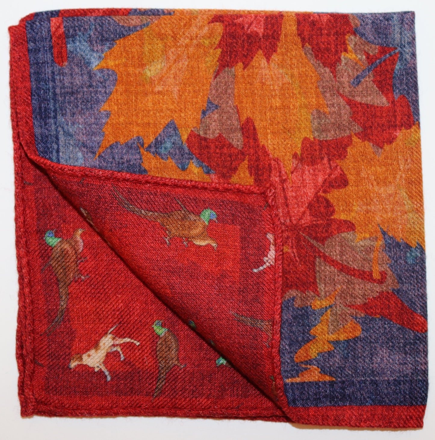 R. Hanauer Pocket Square - Leaves/Bird Dogs&Pheasant (2 Colors)
