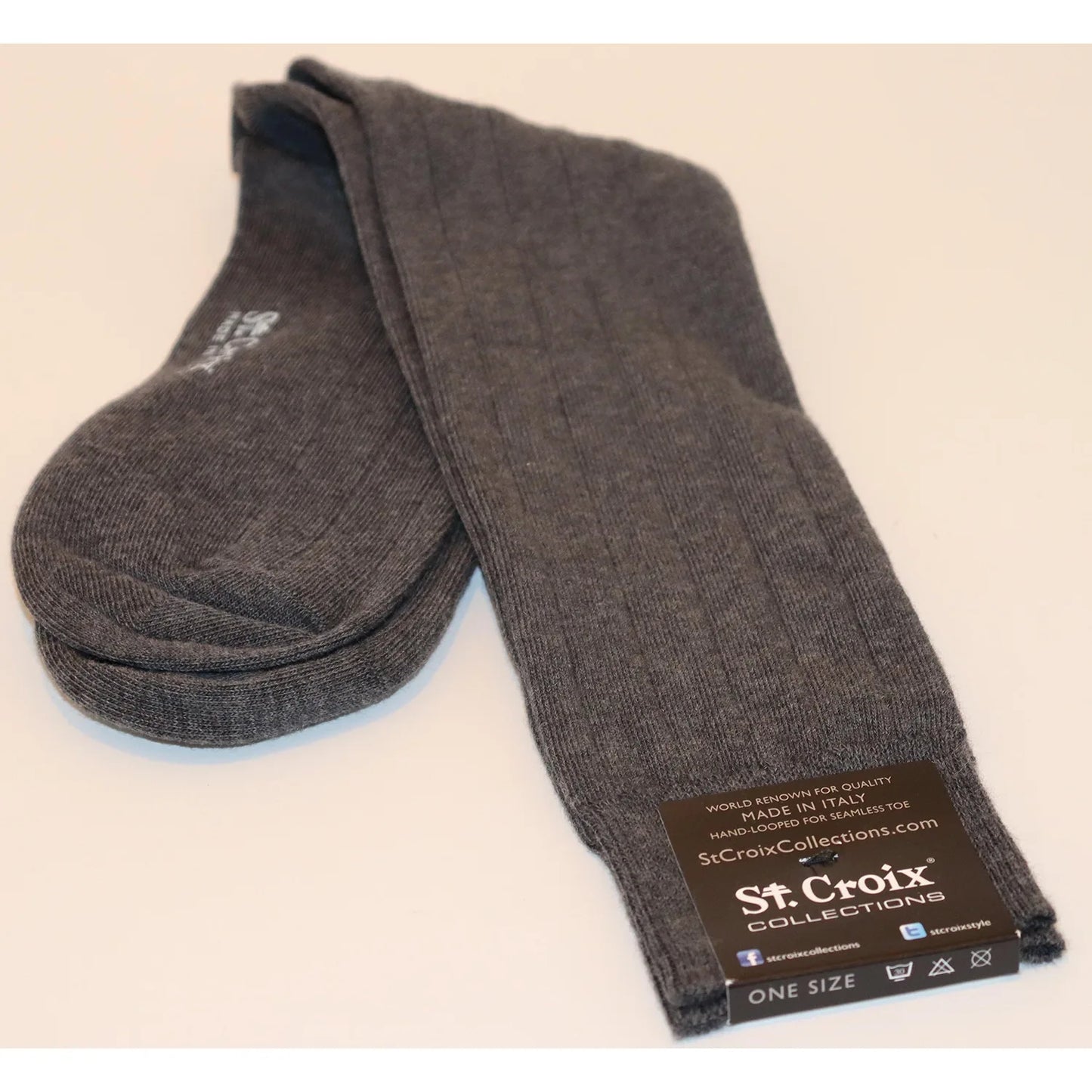 St. Croix Socks (Charcoal Marl Classic Cotton Rib)