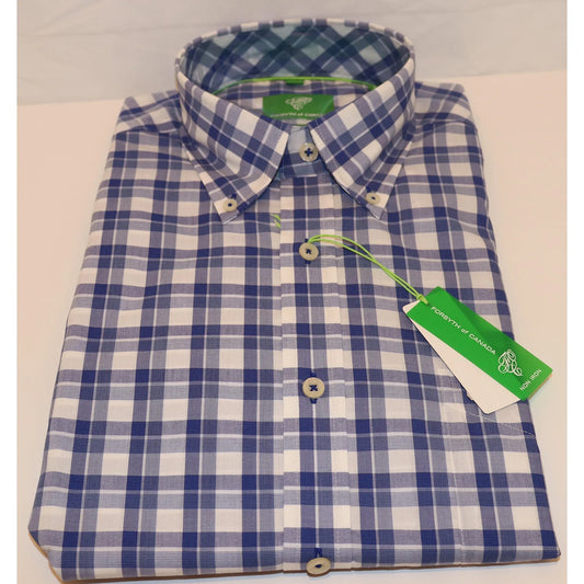 Forsyth of Canada Button Down - Large Blue Check