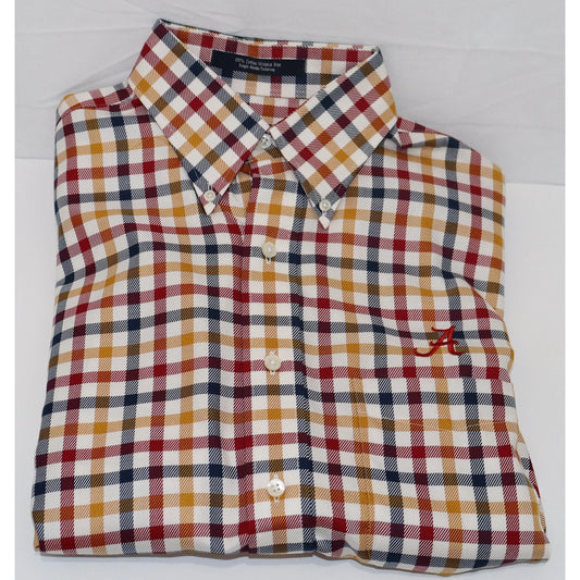 The Shirt Shop Wrinkle Free - Yellow/Navy/Red Buffalo Check *