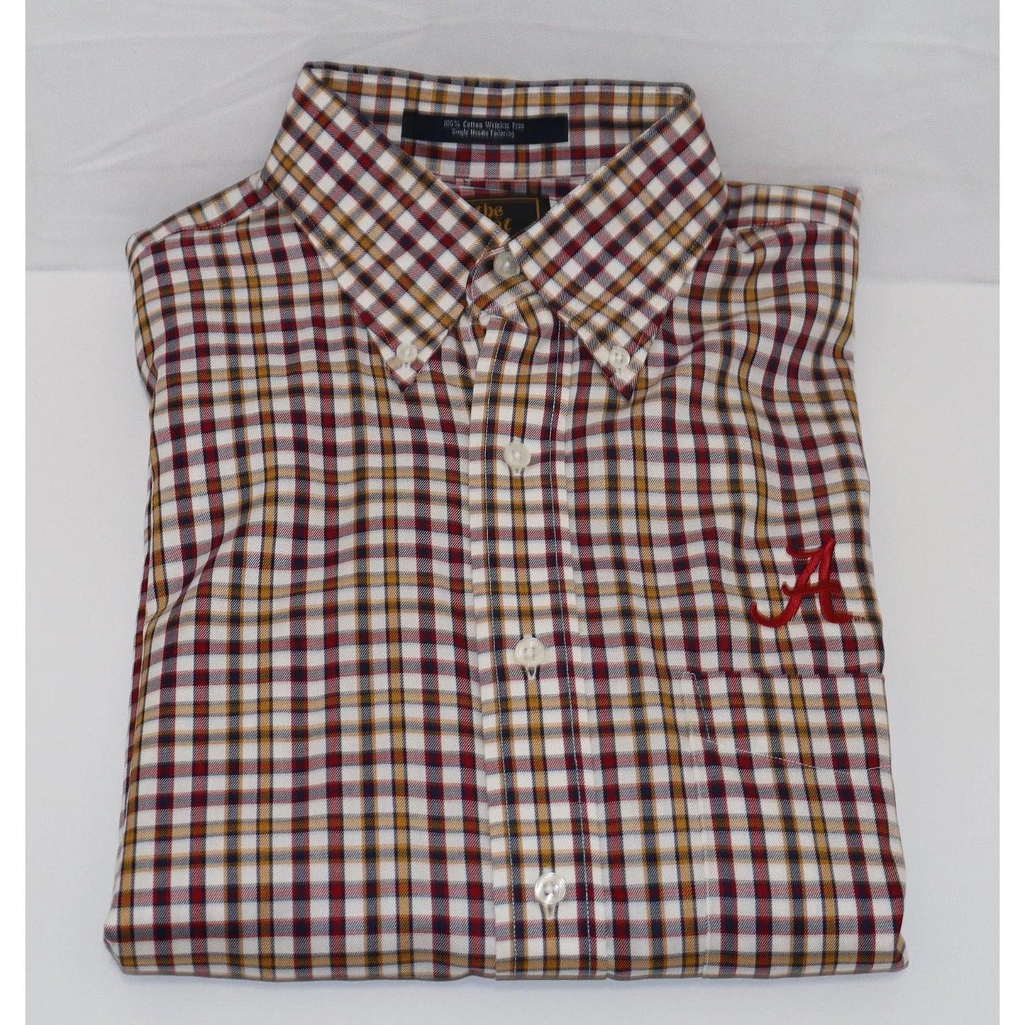 The Shirt Shop Wrinkle Free - Yellow/Black/Red Tartan Plaid *