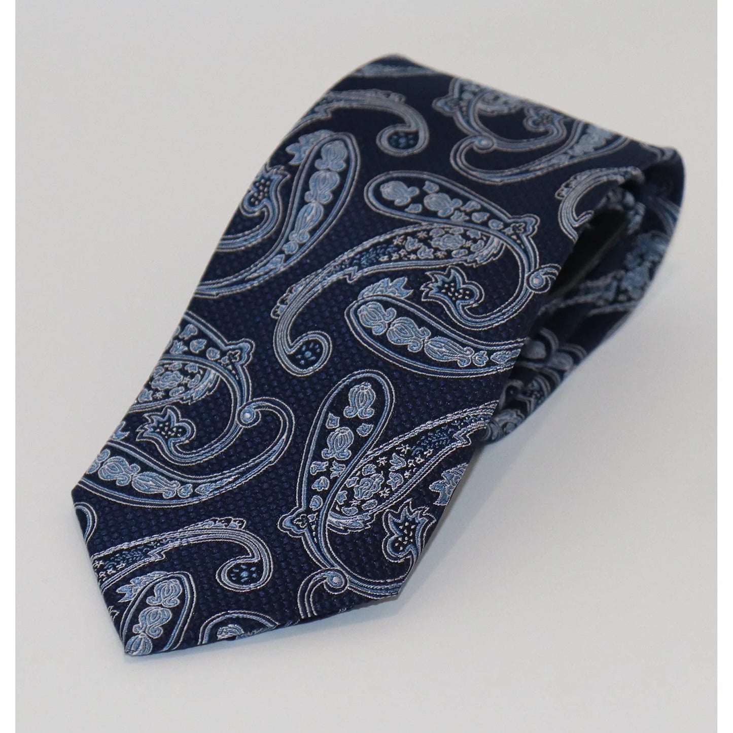 The Shirt Shop Tie - Navy Paisley