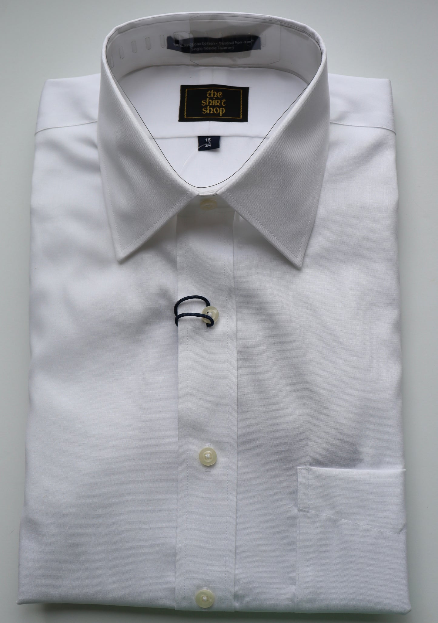 The Shirt Shop Dress Shirt - White Spread (Exact Sleeve Length)