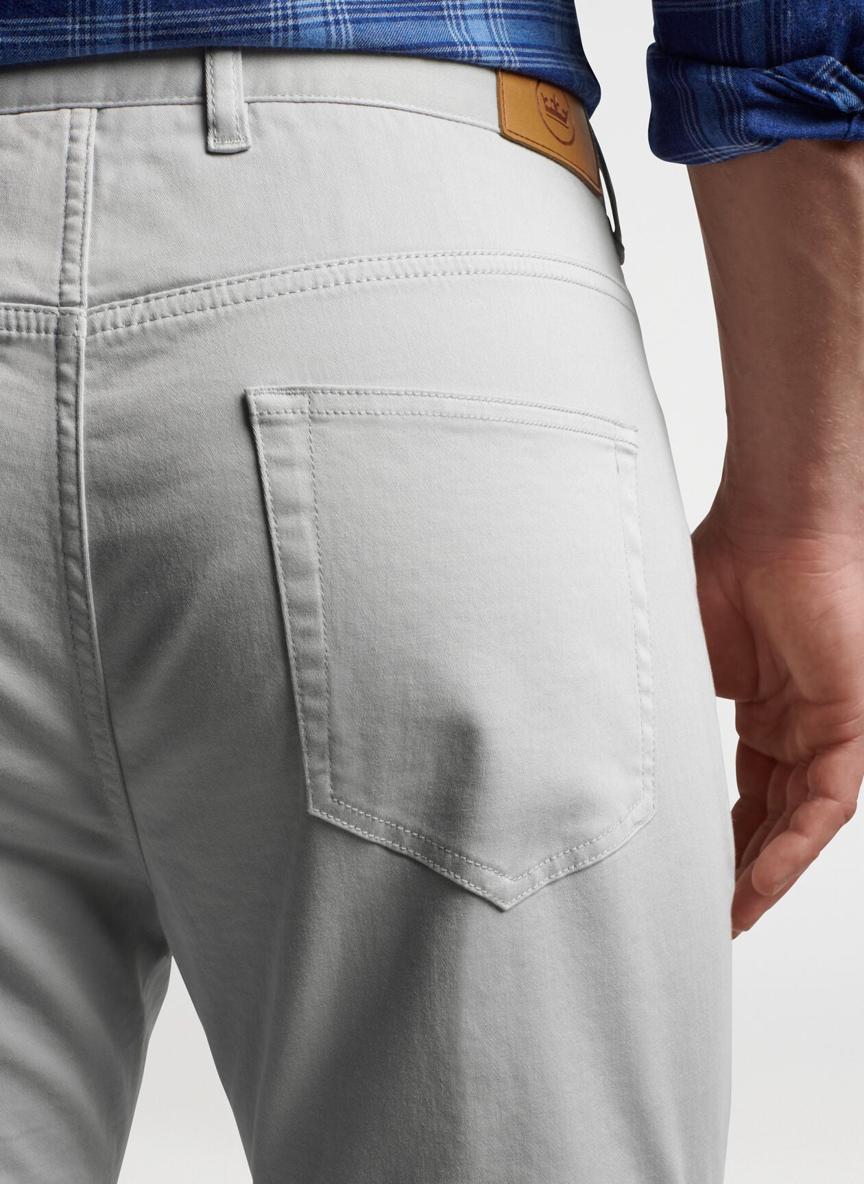 Peter Millar Ultimate Stretch Sateen 5-Pocket Pants - Gale Grey