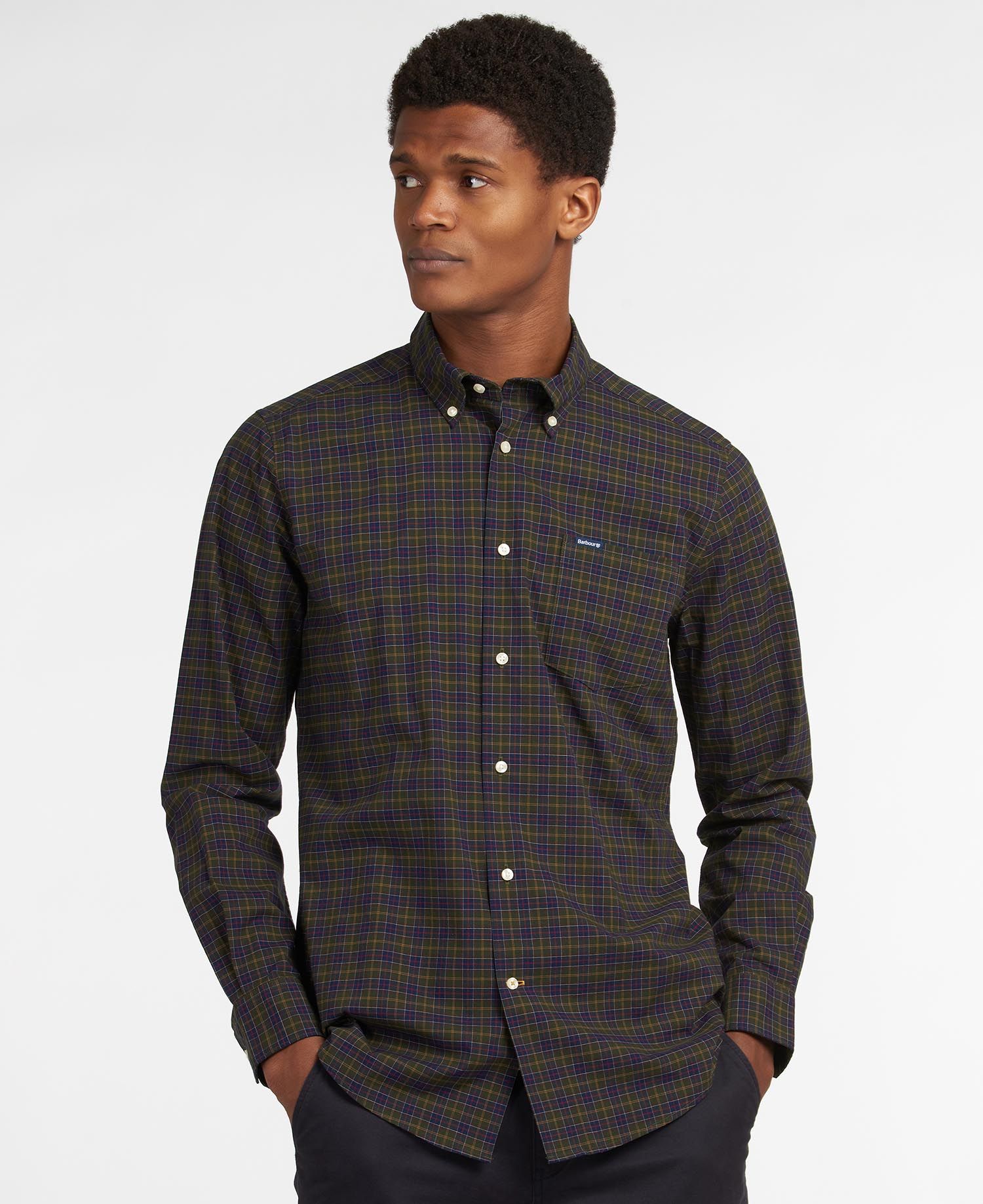 Barbour black best sale tartan shirt