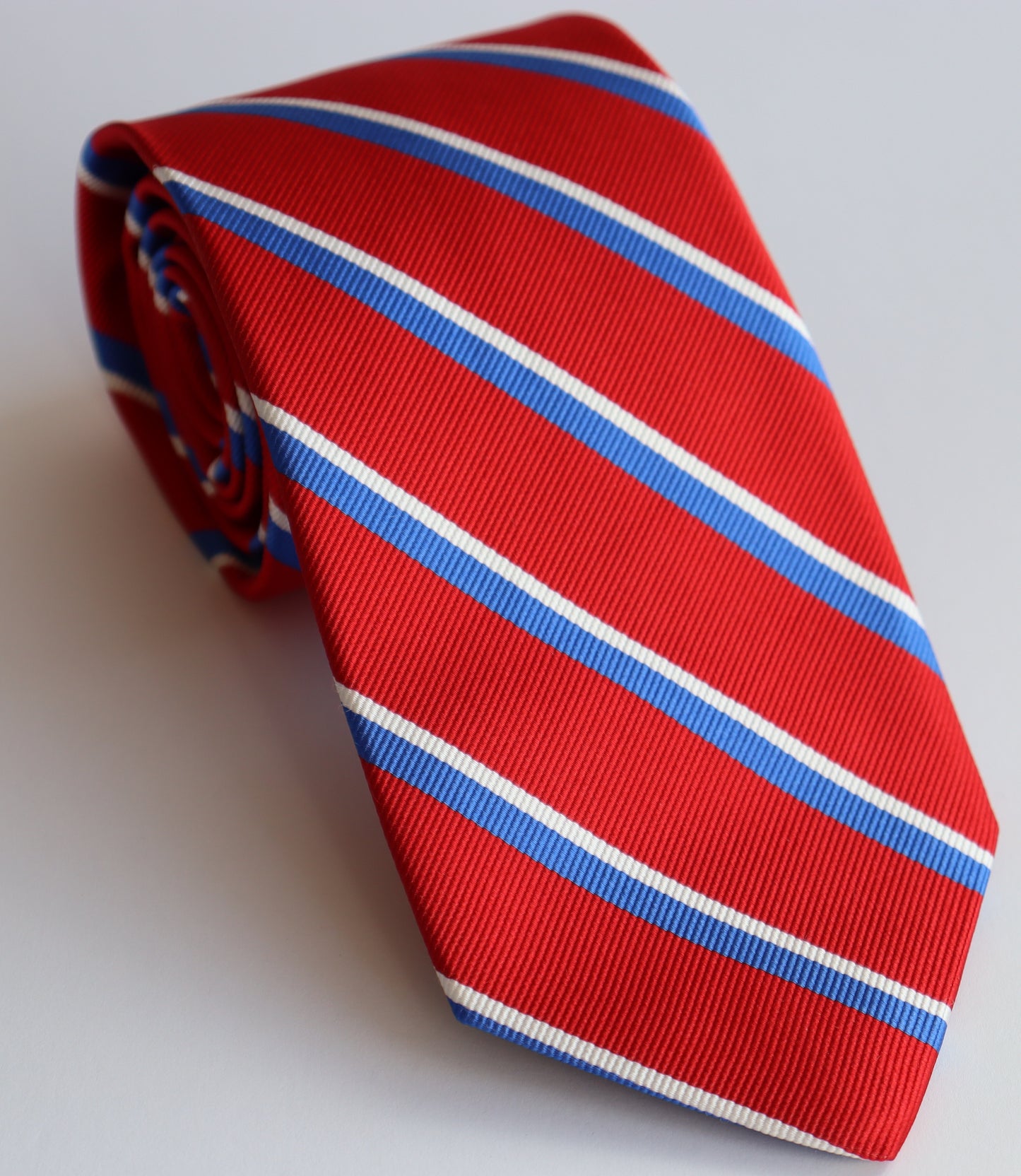 R. Hanauer Tie - Red Roma Stripe