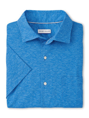 Peter Millar Sea Swell Cotton-Stretch Sport Shirt (Blue Granite)